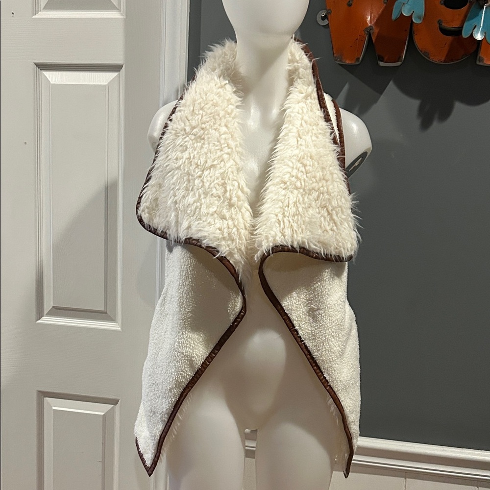 Simply Southern Cream and Brown Reversible Vest